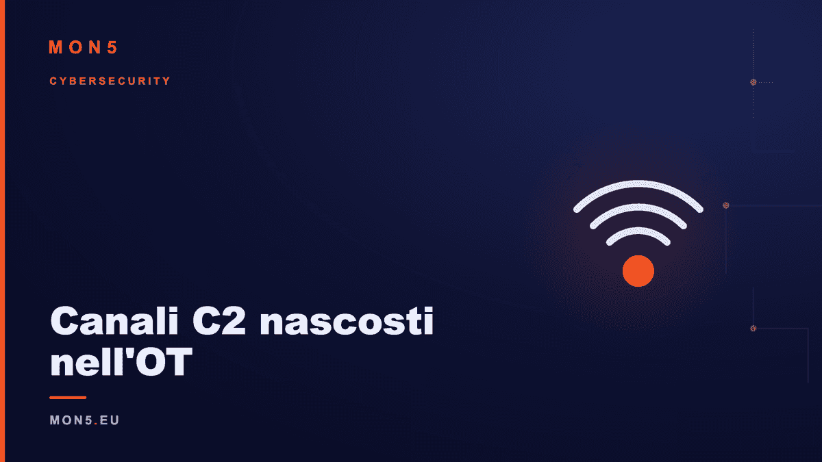 Schema di canali C2 nascosti in una rete OT con traffico APT