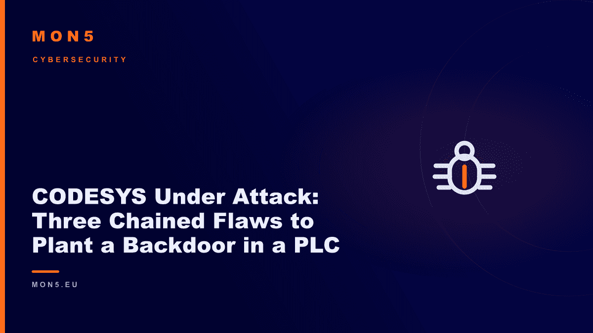 Representation of a compromised industrial PLC affected by a chain of CODESYS vulnerabilities
