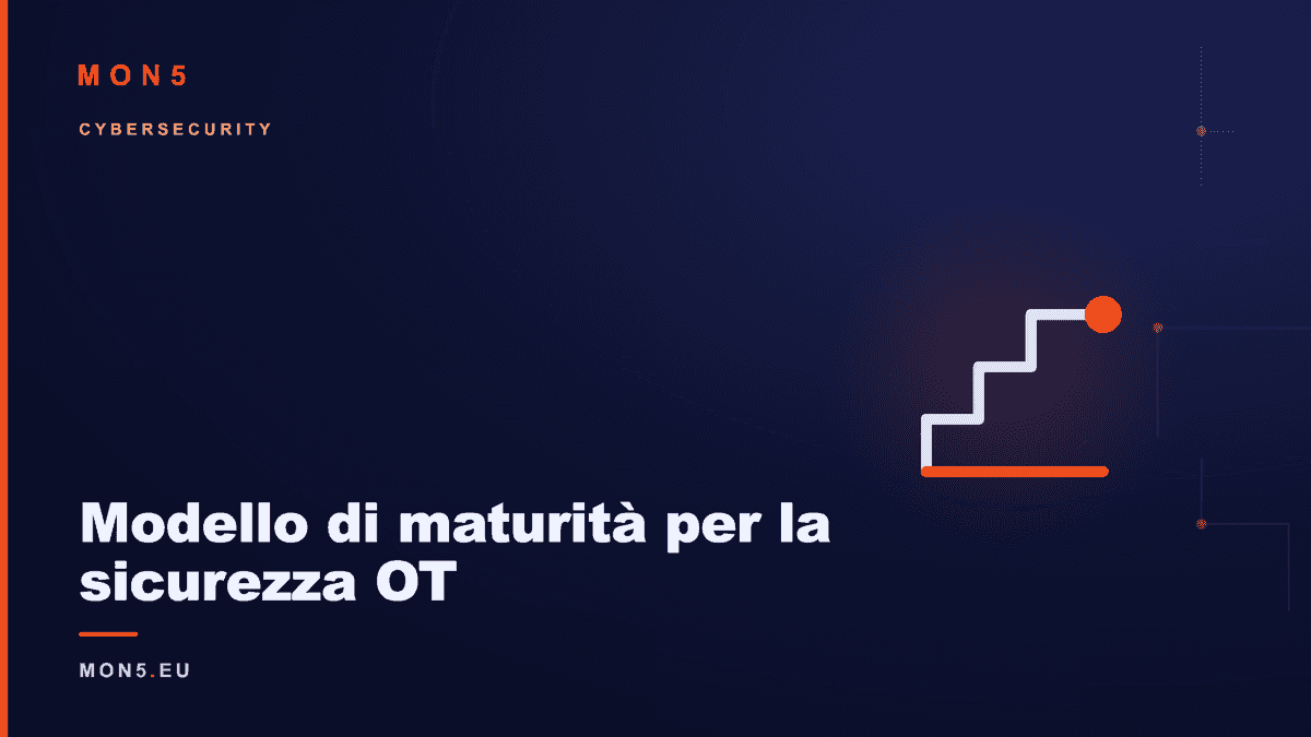 Grafico a quattro livelli che rappresenta la maturità della sicurezza OT, da cieco a operativo, con icone di asset, vulnerabilità e detection