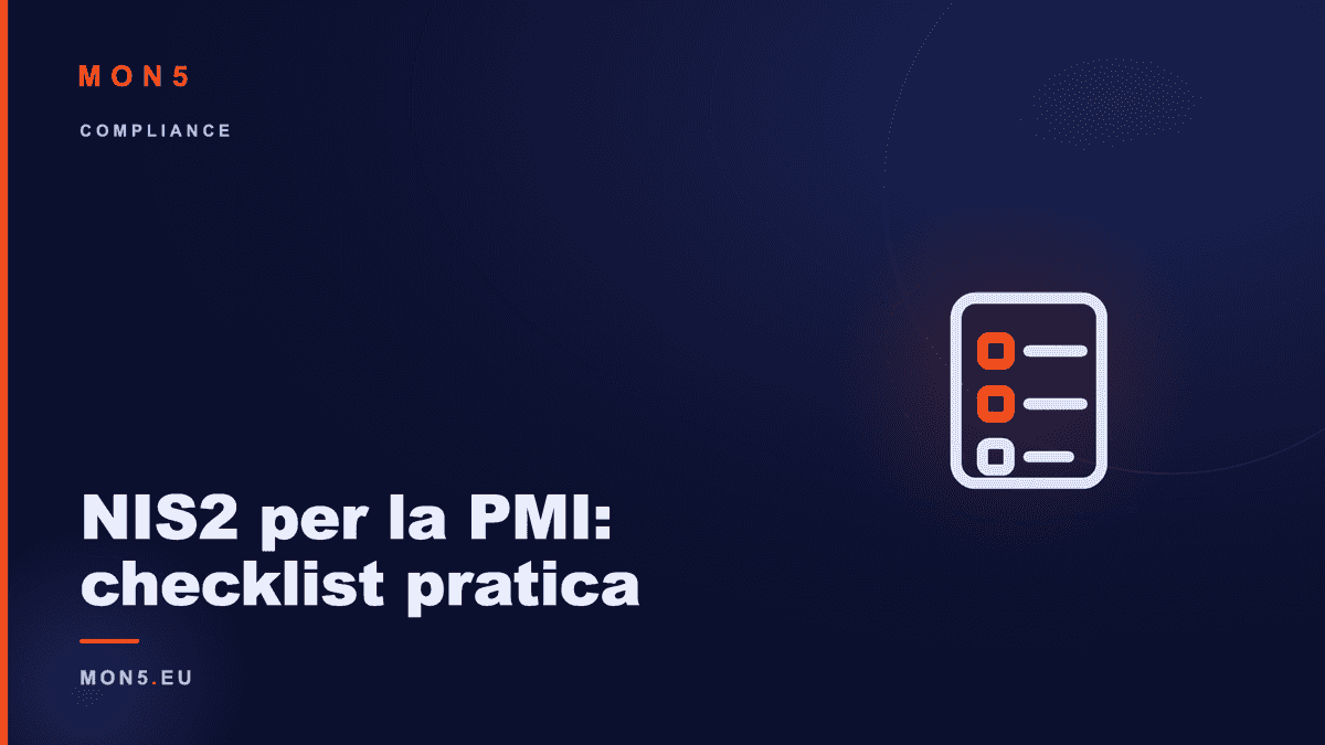 Checklist di compliance NIS2 su sfondo industriale con apparecchiature di controllo