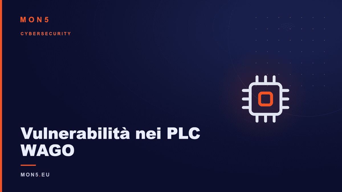 Controllore PLC industriale WAGO con indicatori di stato e cavi di campo collegati in un quadro elettrico