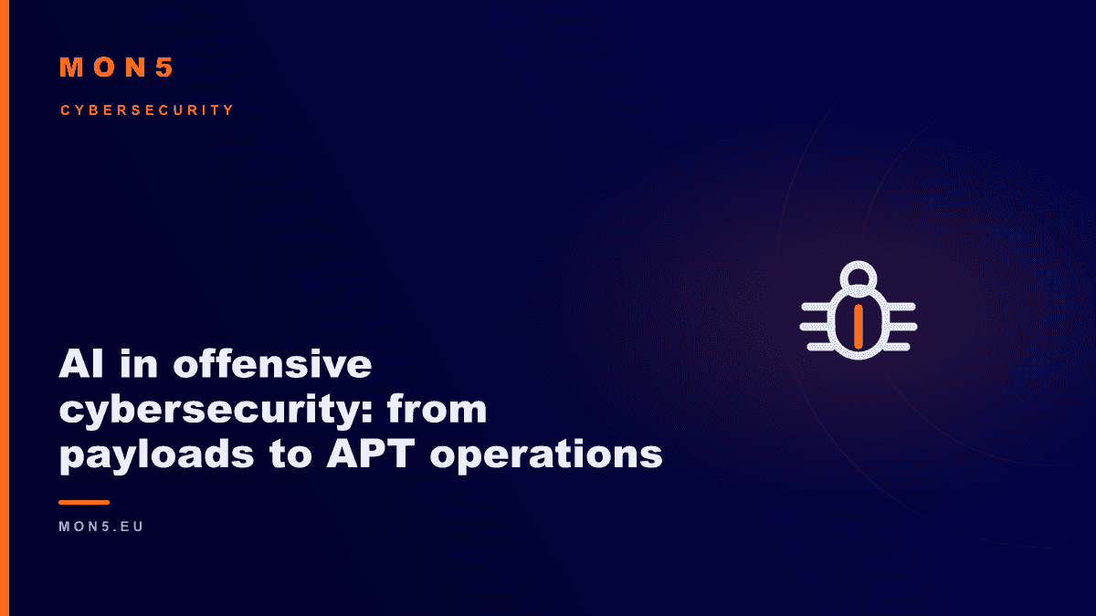 Screen showing malware code and AI symbols highlighting automated payload generation