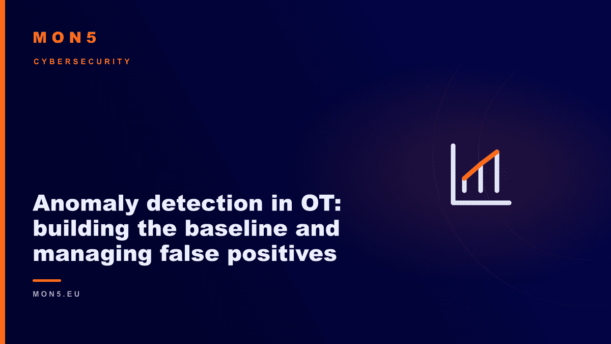 OT network traffic baseline chart with anomalous deviations highlighted and a maintenance-window calendar