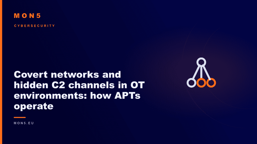 Diagram of hidden C2 channels in an OT network with APT traffic