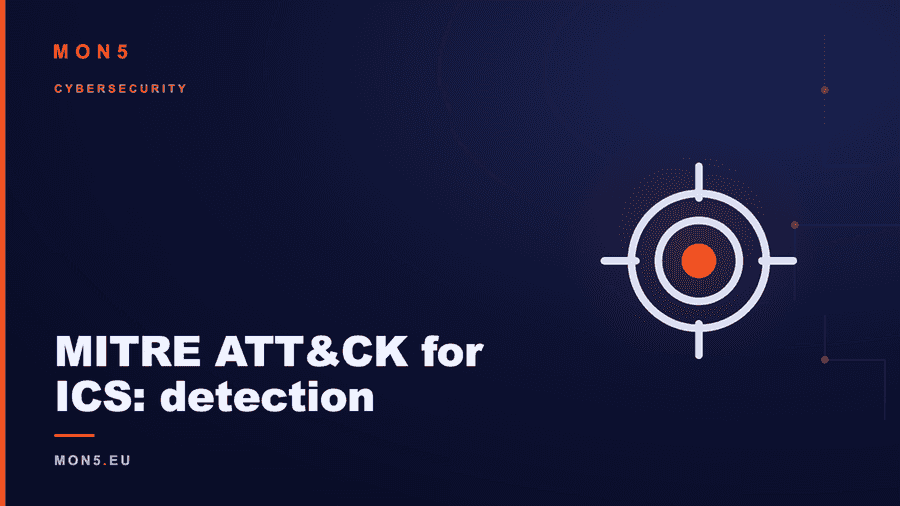 Schema a matrice del framework MITRE ATT&CK for ICS con tecniche evidenziate su sfondo industriale SCADA