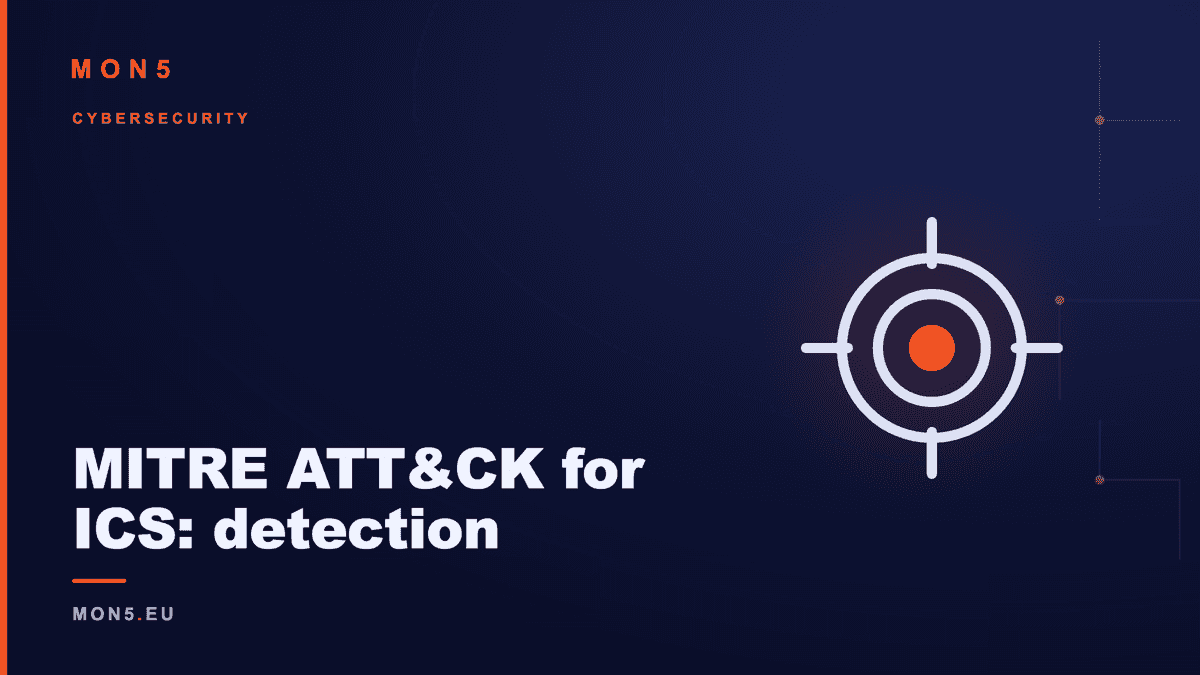 Schema a matrice del framework MITRE ATT&CK for ICS con tecniche evidenziate su sfondo industriale SCADA
