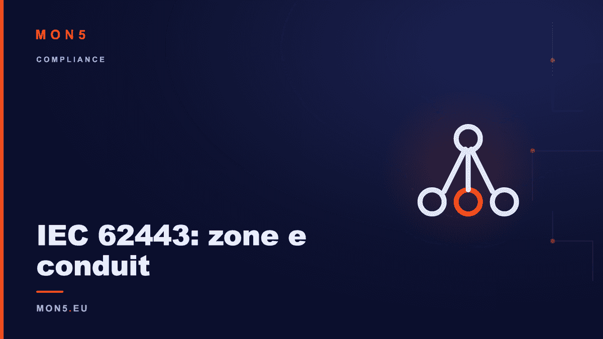 Schema di rete industriale con zone di sicurezza colorate e conduit tra di esse