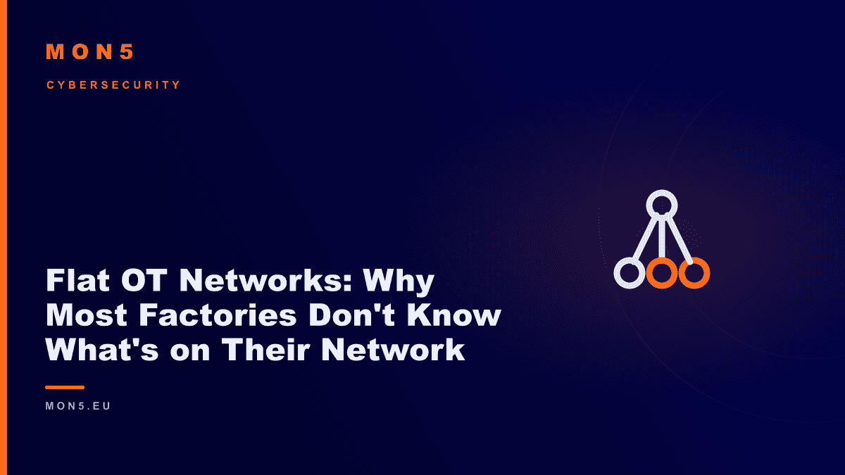 Flat industrial OT network without segmentation, with heterogeneous devices and undocumented connections